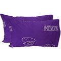 College Covers College Covers KSUPCSTPR Kansas State Printed Pillow Case- Set of 2- Solid KSUPCSTPR